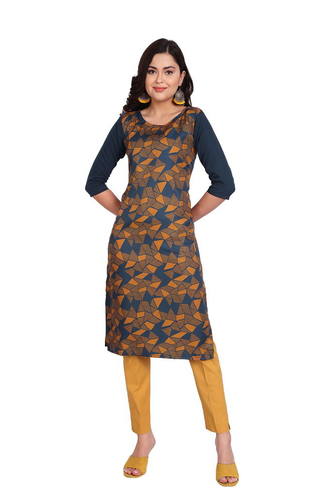 Crape Kurti 2 Daily Wear Wholesale Printed Kurtis
